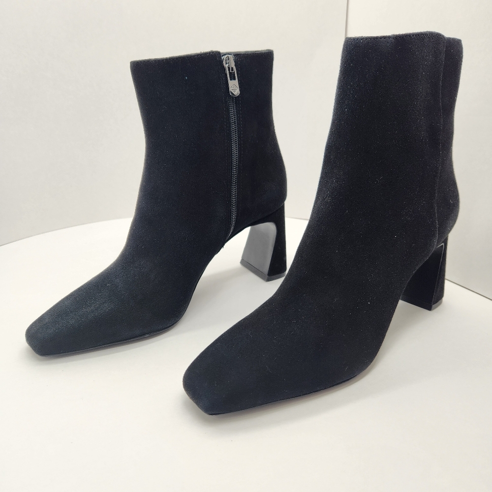 Antonio Melani Heeled Booties 9 Black Suede Elana Ankle Whimsigoth Glam New $180